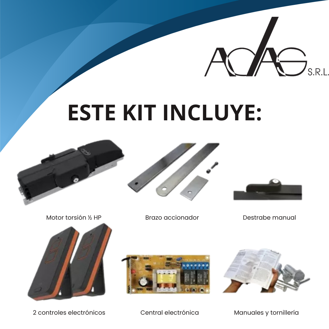 Kit motor Portón automático levadizo <b>PPA TORSIÓN</b> - Imagen 2